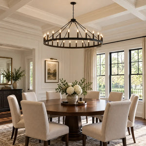 Pam Rustic Wagon Wheel Chandelier Modern Chandelier