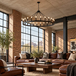 Pam Rustic Wagon Wheel Chandelier Modern Chandelier