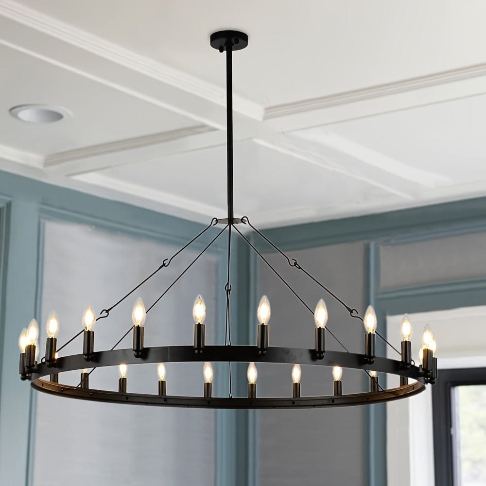 Pam Rustic Wagon Wheel Chandelier Modern Chandelier