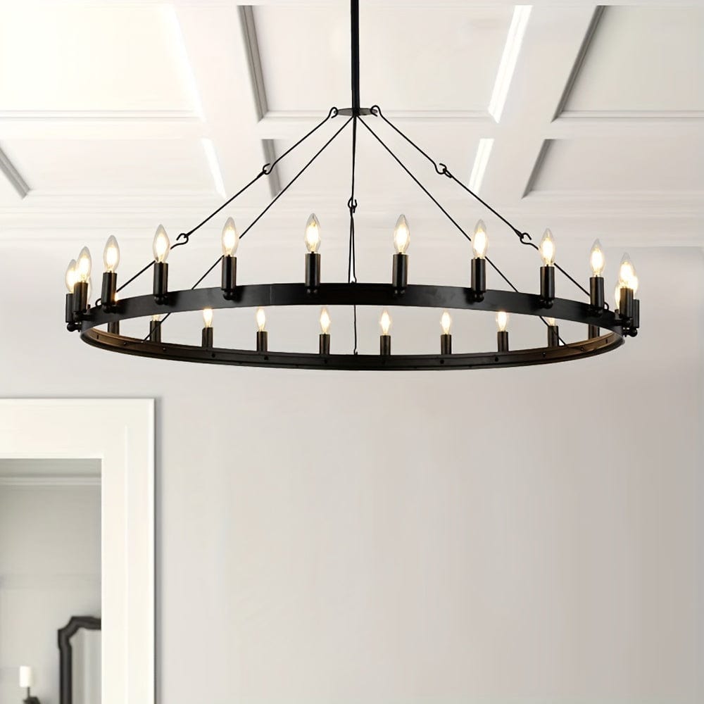 Pam Rustic Wagon Wheel Chandelier Modern Chandelier