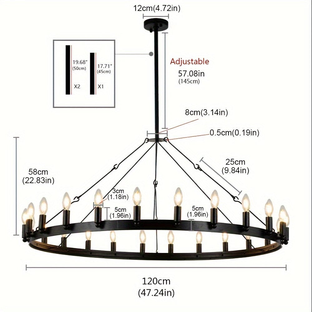 Pam Rustic Wagon Wheel Chandelier Modern Chandelier