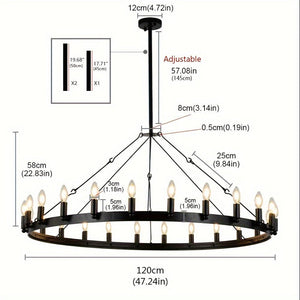 Pam Rustic Wagon Wheel Chandelier Modern Chandelier