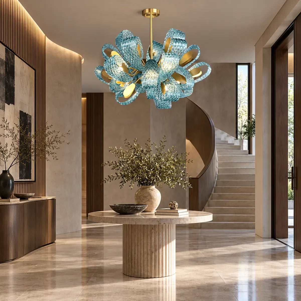 Pia Contemporary Pendant Chandelier 31.50" (D80cm) / Warm White 3000K Modern Chandelier