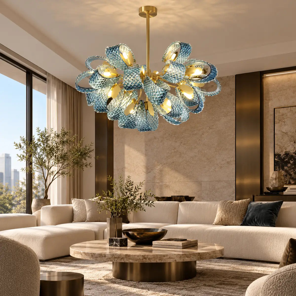 Pia Contemporary Pendant Chandelier 39.37" (D100cm) / Warm White 3000K Modern Chandelier