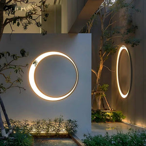 Pinna Round Outdoor Wall Light 13.78"( 35cm) / Warm White 3000K Modern Chandelier