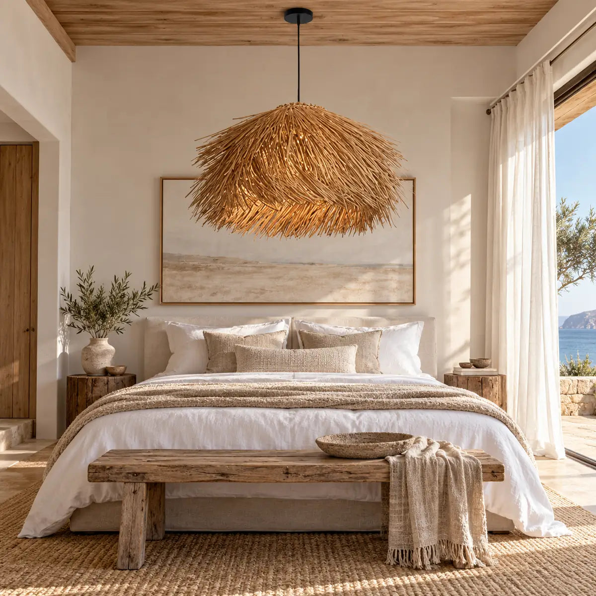 Piper Rattan Pendant Chandelier Modern Chandelier
