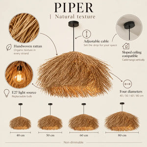 Piper Rattan Pendant Chandelier Modern Chandelier
