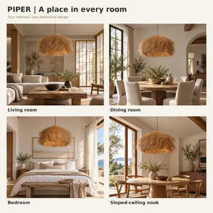Piper Rattan Pendant Chandelier Modern Chandelier
