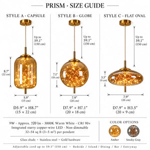 Prism Modern Glass Pendant Lamp Modern Chandelier