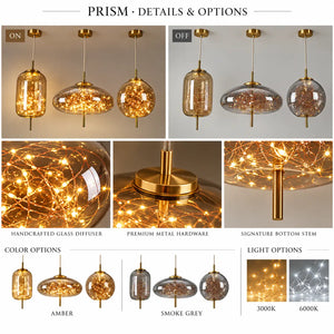 Prism Modern Glass Pendant Lamp Modern Chandelier