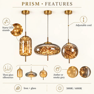 Prism Modern Glass Pendant Lamp Modern Chandelier