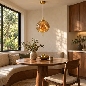 Prism Modern Glass Pendant Lamp B / Amber / Warm White 3000K Modern Chandelier