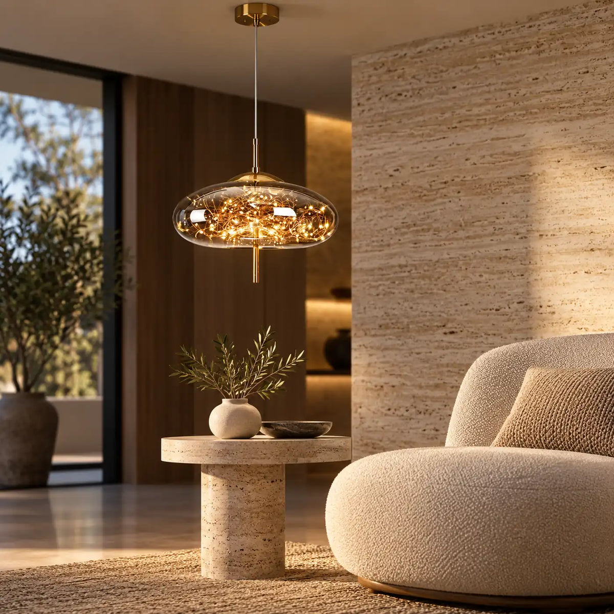 Prism Modern Glass Pendant Lamp | Starry Fairy Light Globe – Modern ...