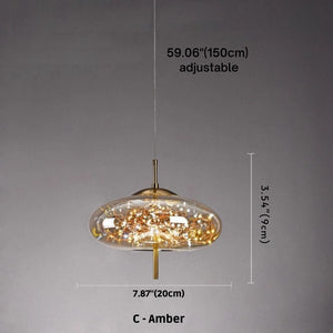 Prism Modern Glass Pendant Lamp C / Amber / Warm White 3000K Modern Chandelier