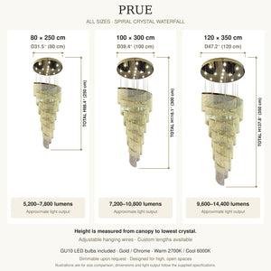 Prue Extra Large Crystal Chandelier Modern Chandelier
