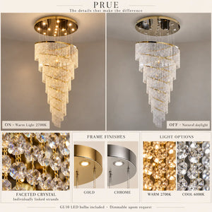 Prue Extra Large Crystal Chandelier Modern Chandelier