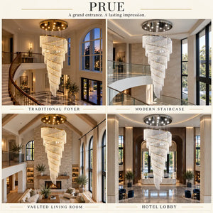 Prue Extra Large Crystal Chandelier Modern Chandelier