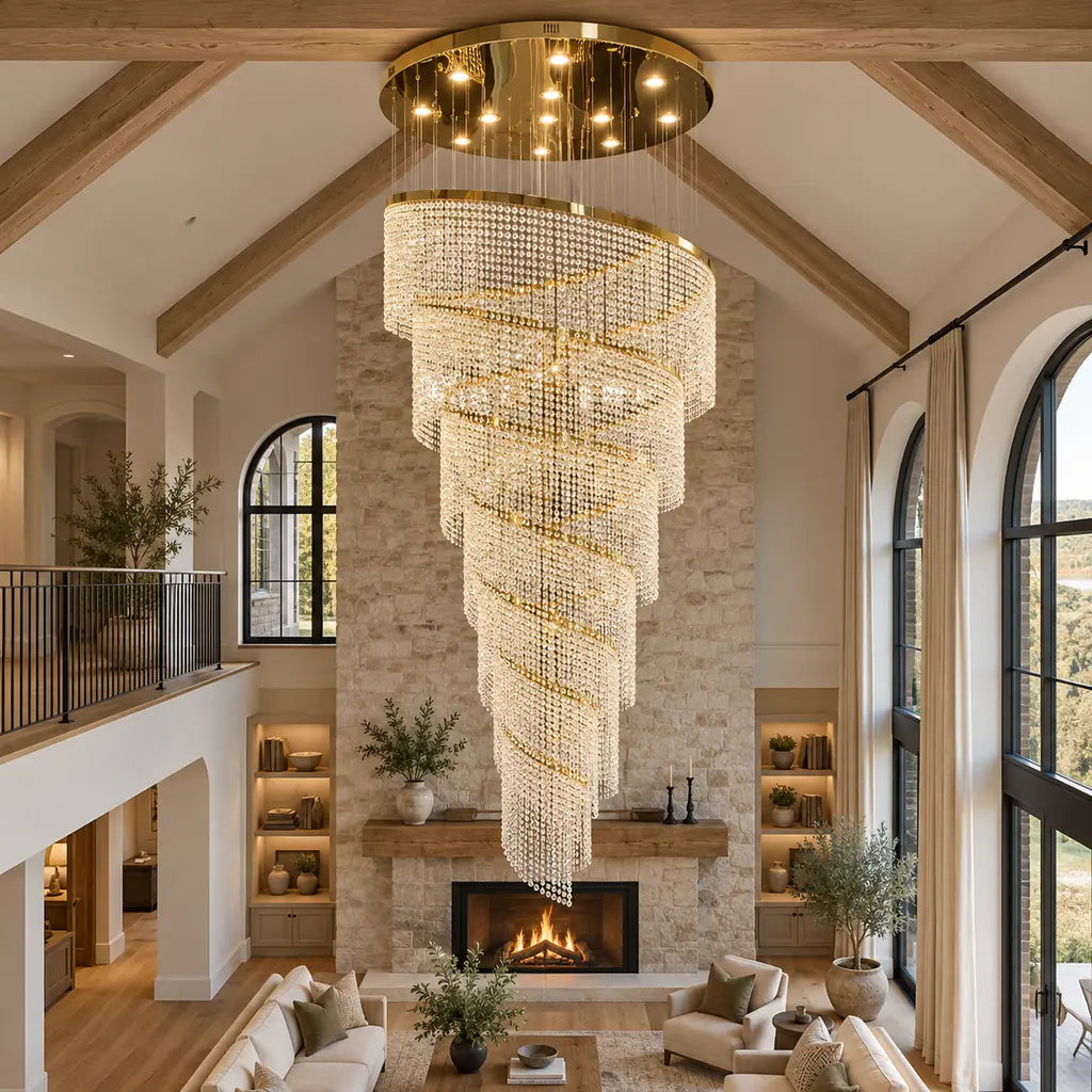 Prue Extra Large Crystal Chandelier Modern Chandelier
