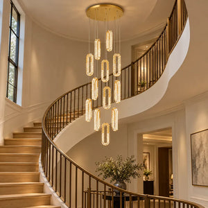 Rae Crystal Staircase Chandelier Modern Chandelier