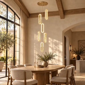 Rae Crystal Staircase Chandelier Modern Chandelier