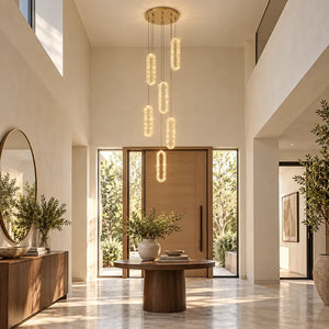 Rae Crystal Staircase Chandelier Modern Chandelier