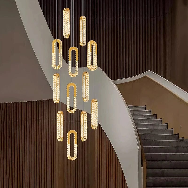 Rae Crystal Staircase Chandelier Modern Chandelier