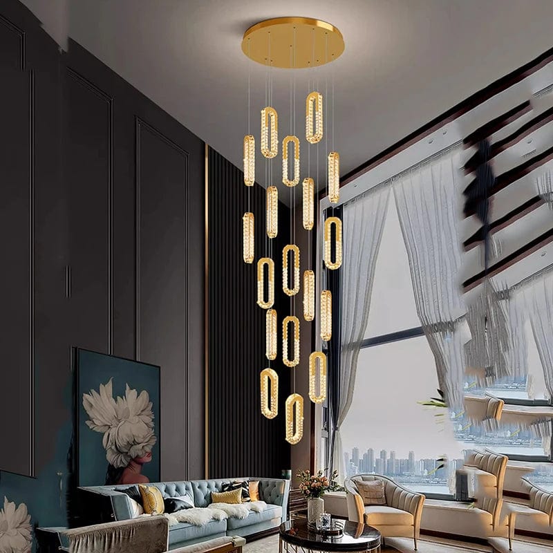 Rae Crystal Staircase Chandelier Modern Chandelier