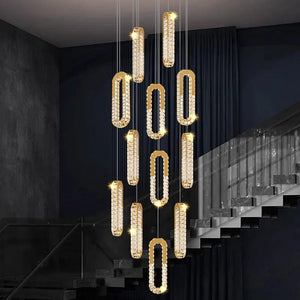 Rae Crystal Staircase Chandelier Modern Chandelier