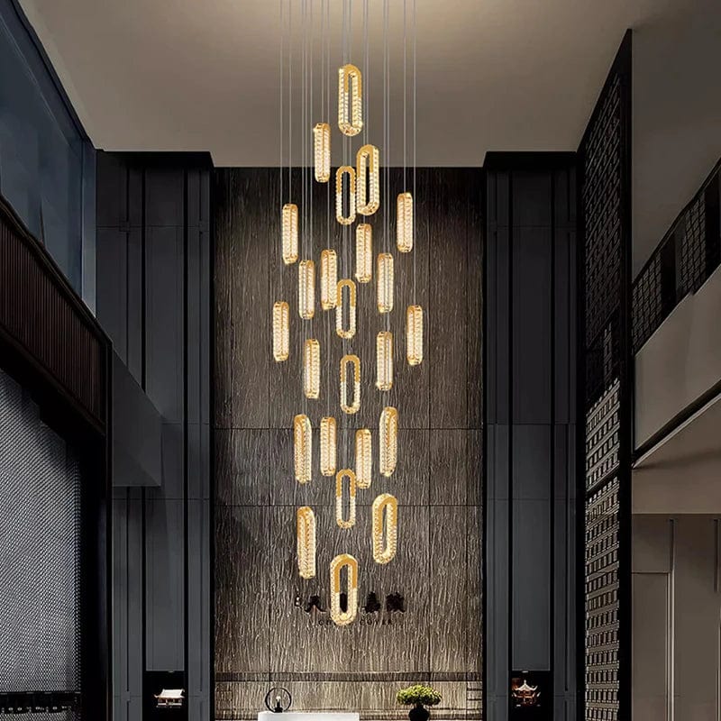 Rae Crystal Staircase Chandelier Modern Chandelier