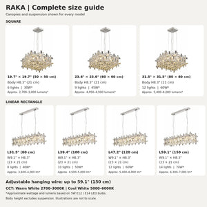 Raka Luxury Chrome Crystal Chandelier Modern Chandelier