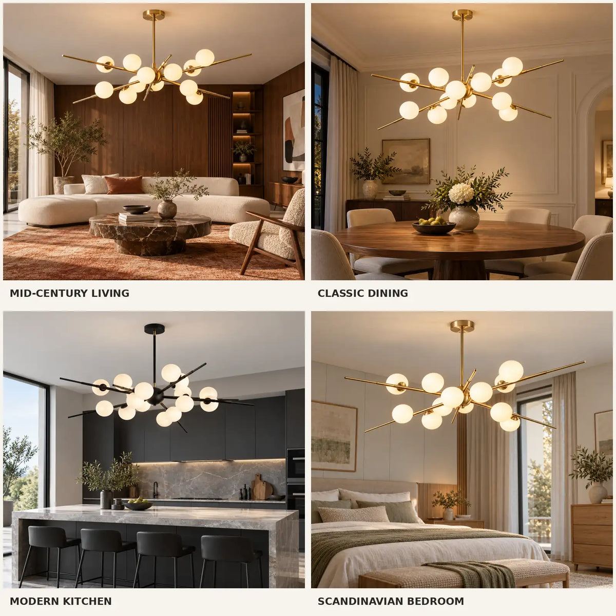 Ray Modern Sputnik Chandelier Modern Chandelier