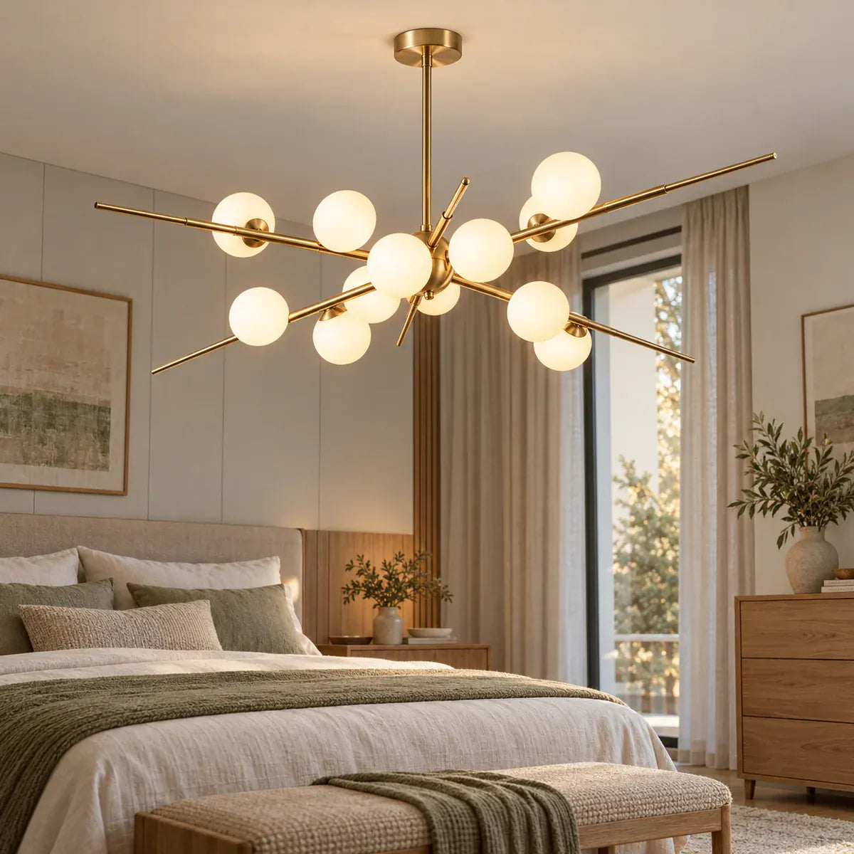 Ray Modern Sputnik Chandelier Modern Chandelier