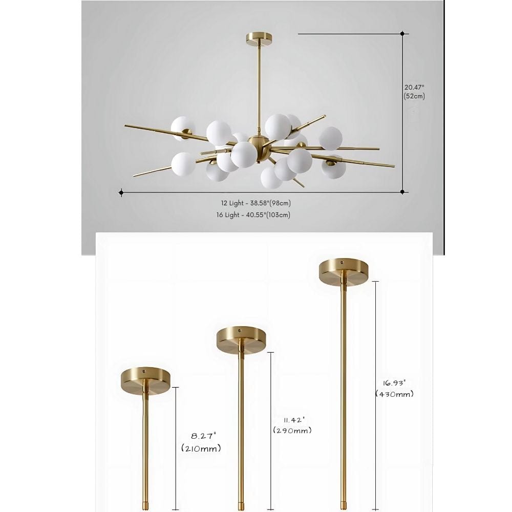 Ray Modern Sputnik Chandelier Modern Chandelier