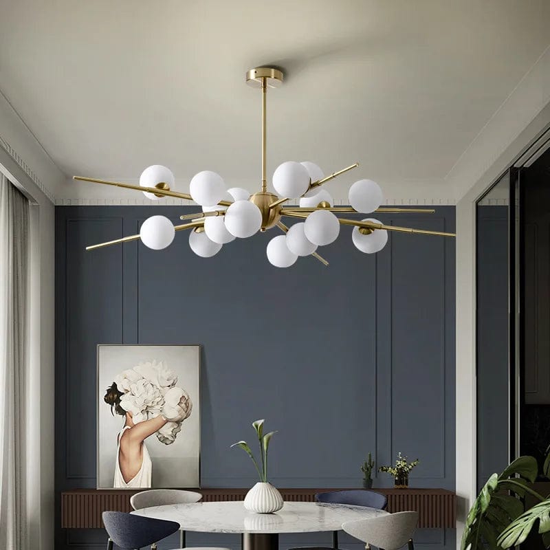 Ray Modern Sputnik Chandelier Gold / 12 / Warm White Modern Chandelier