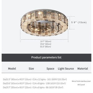 Rina Crystal Ceiling Chandelier Modern Chandelier