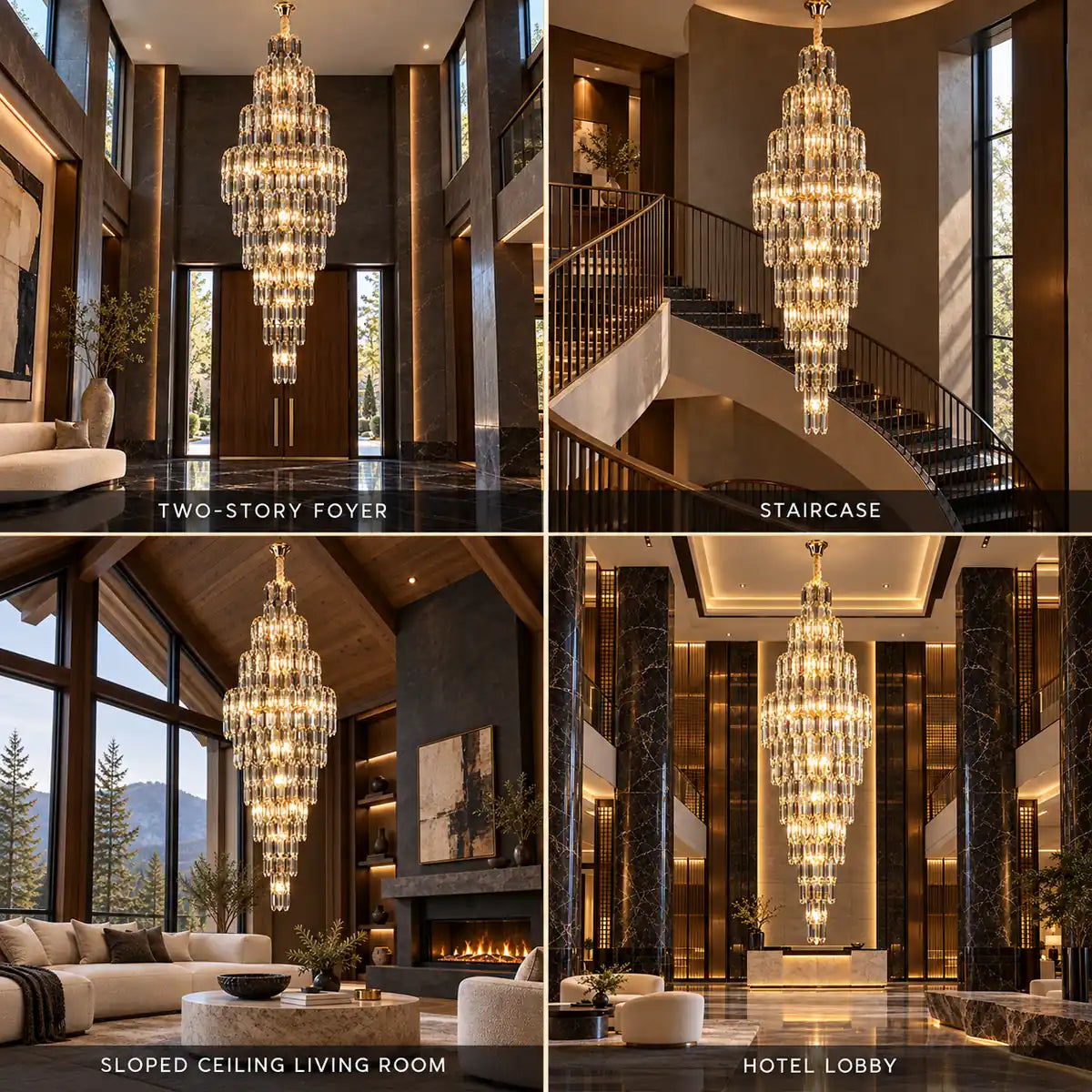 Rose Crystal Foyer Chandelier Modern Chandelier