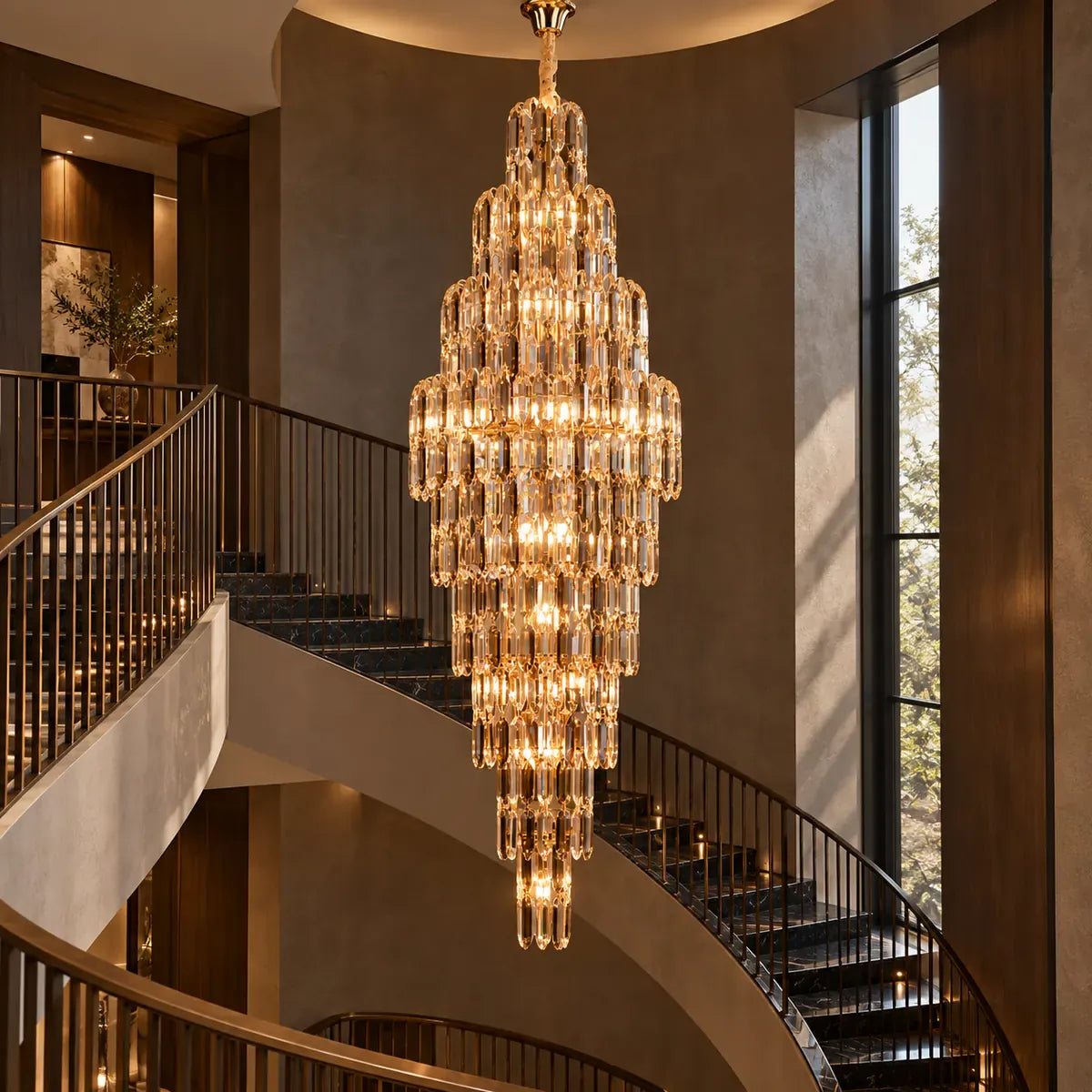 Rose Crystal Foyer Chandelier Modern Chandelier