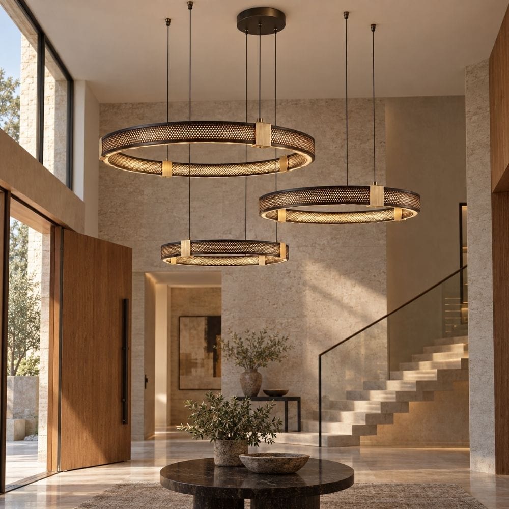 Rovian Contemporary Industrial Ring LED Chandelier Modern Chandelier