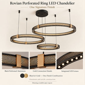Rovian Contemporary Industrial Ring LED Chandelier Modern Chandelier