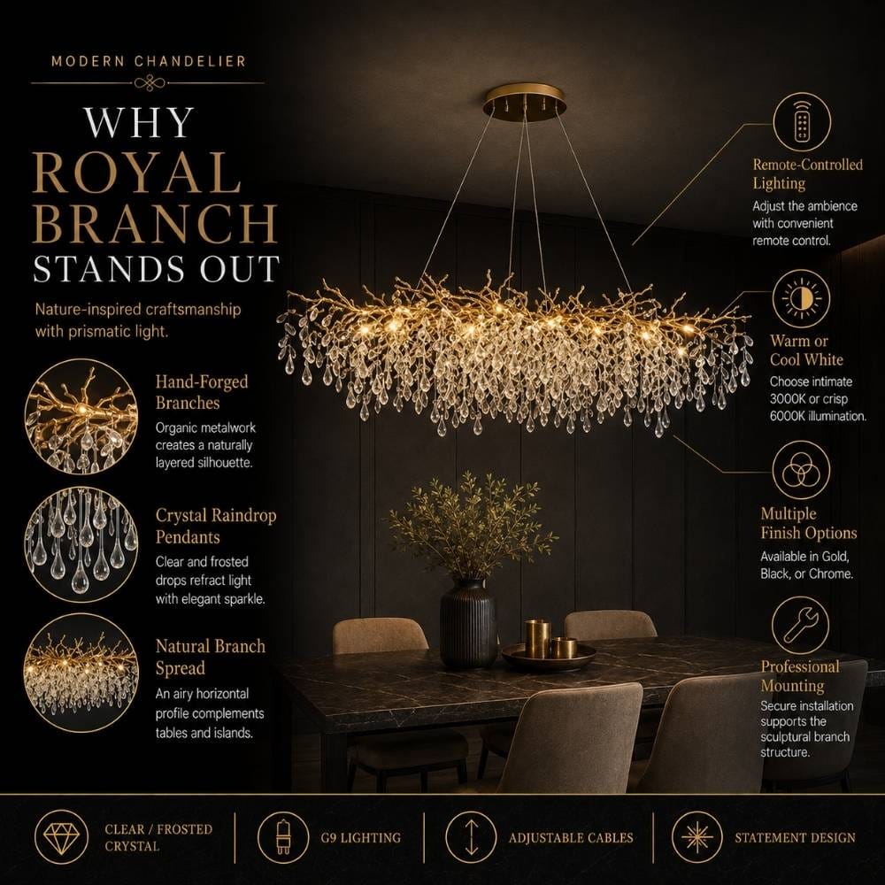 Royal Branch Crystal Chandelier Modern Chandelier