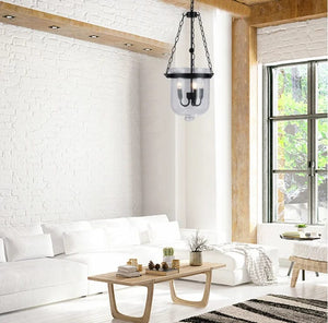 Rustora Antique Glass Pendant Light Modern Chandelier