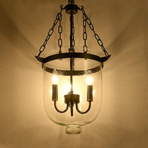 Rustora Antique Glass Pendant Light Modern Chandelier