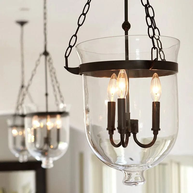 Rustora Antique Glass Pendant Light Modern Chandelier