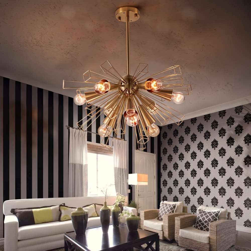 Ryan Sputnik Style Chandelier Gold Modern Chandelier