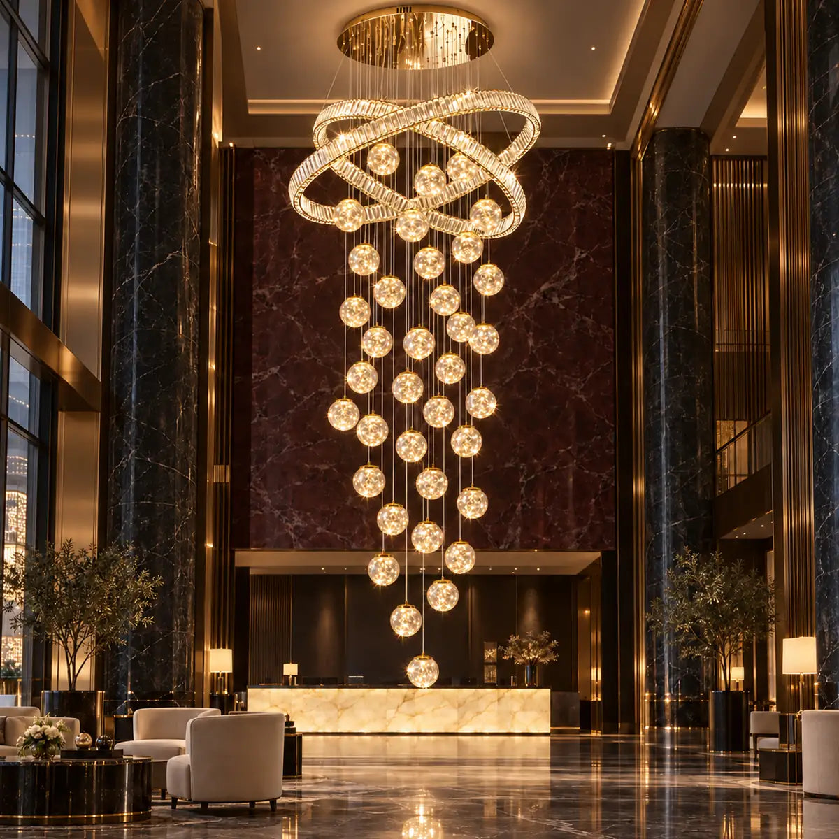 Saige Luxury Staircase Chandelier Modern Chandelier