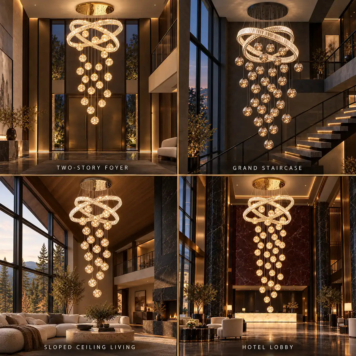Saige Luxury Staircase Chandelier Modern Chandelier