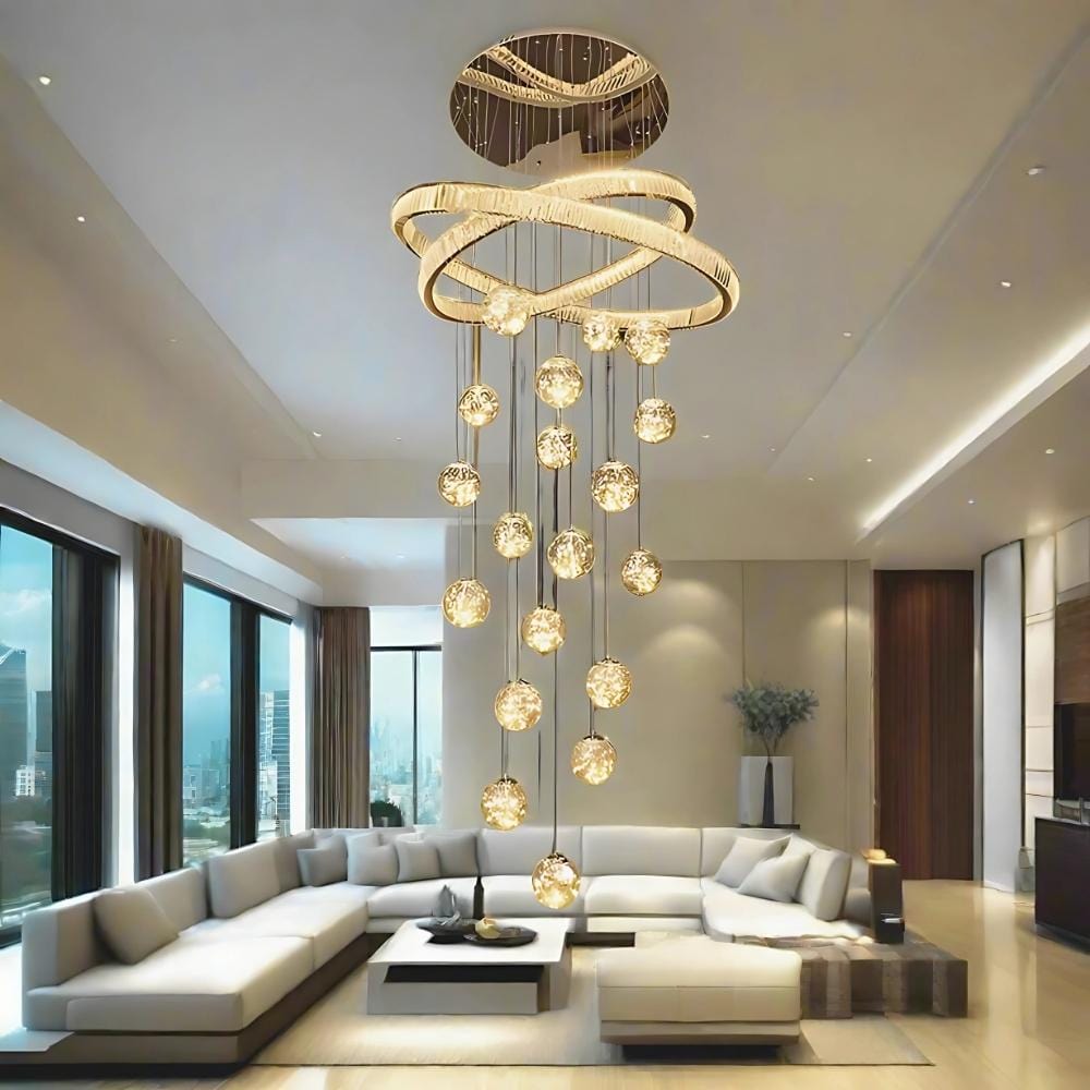 Saige Luxury Staircase Chandelier Warm White 3000K Modern Chandelier