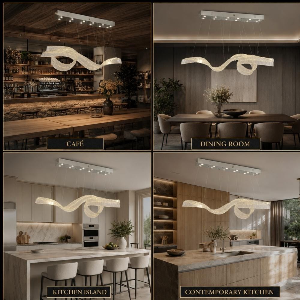 Sevya Kitchen Island Crystal Chandelier Modern Chandelier