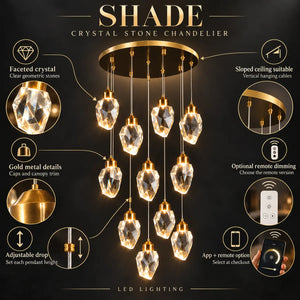 Shade Crystal Stone Chandelier Modern Chandelier