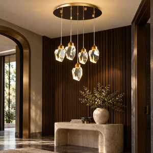 Shade Crystal Stone Chandelier Modern Chandelier